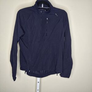 RLX Ralph Lauren Women's S Navy Blue 1/4 Zip Pullover Light Weight Golf Jacket